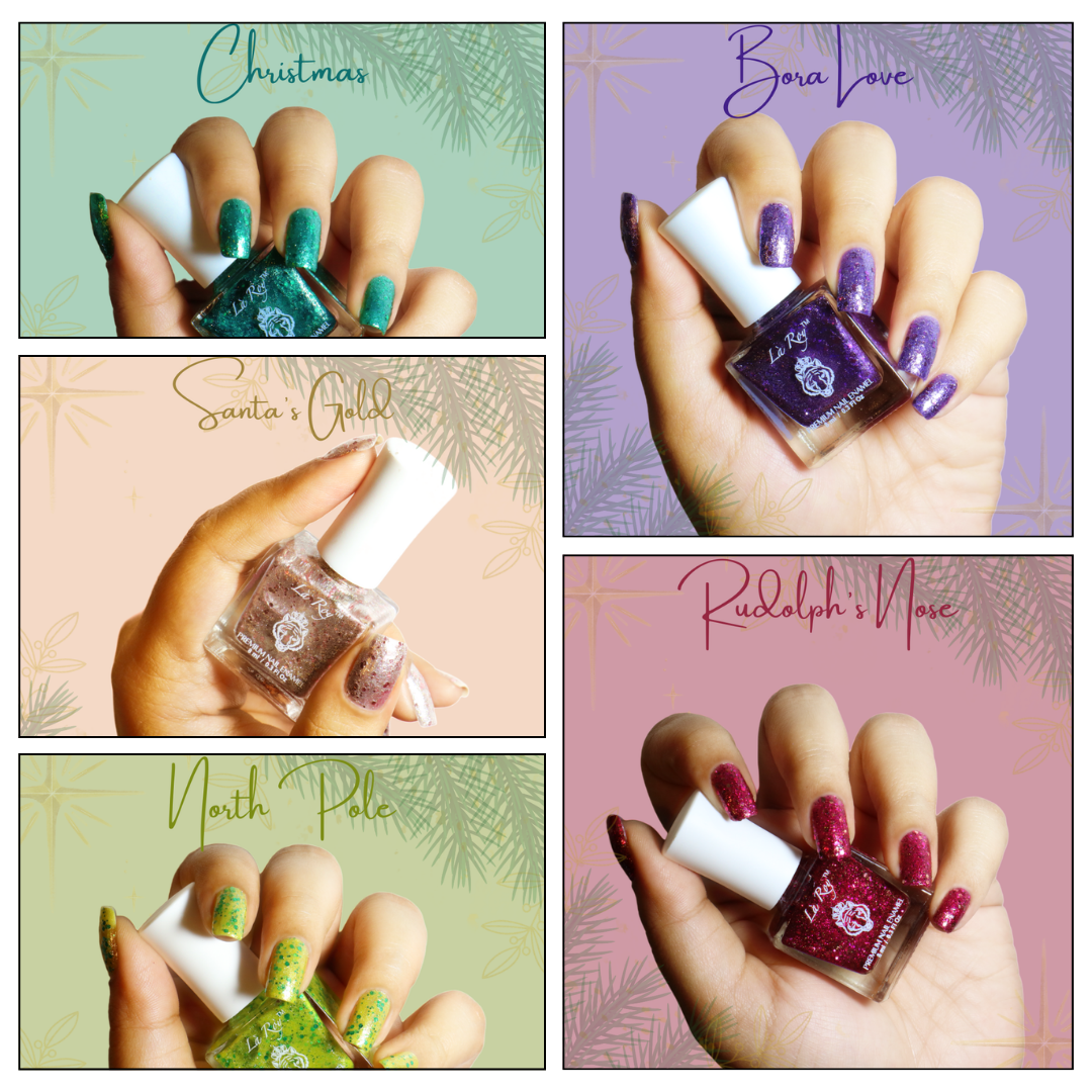 Glitter Filled Christmas - Full Set of 5